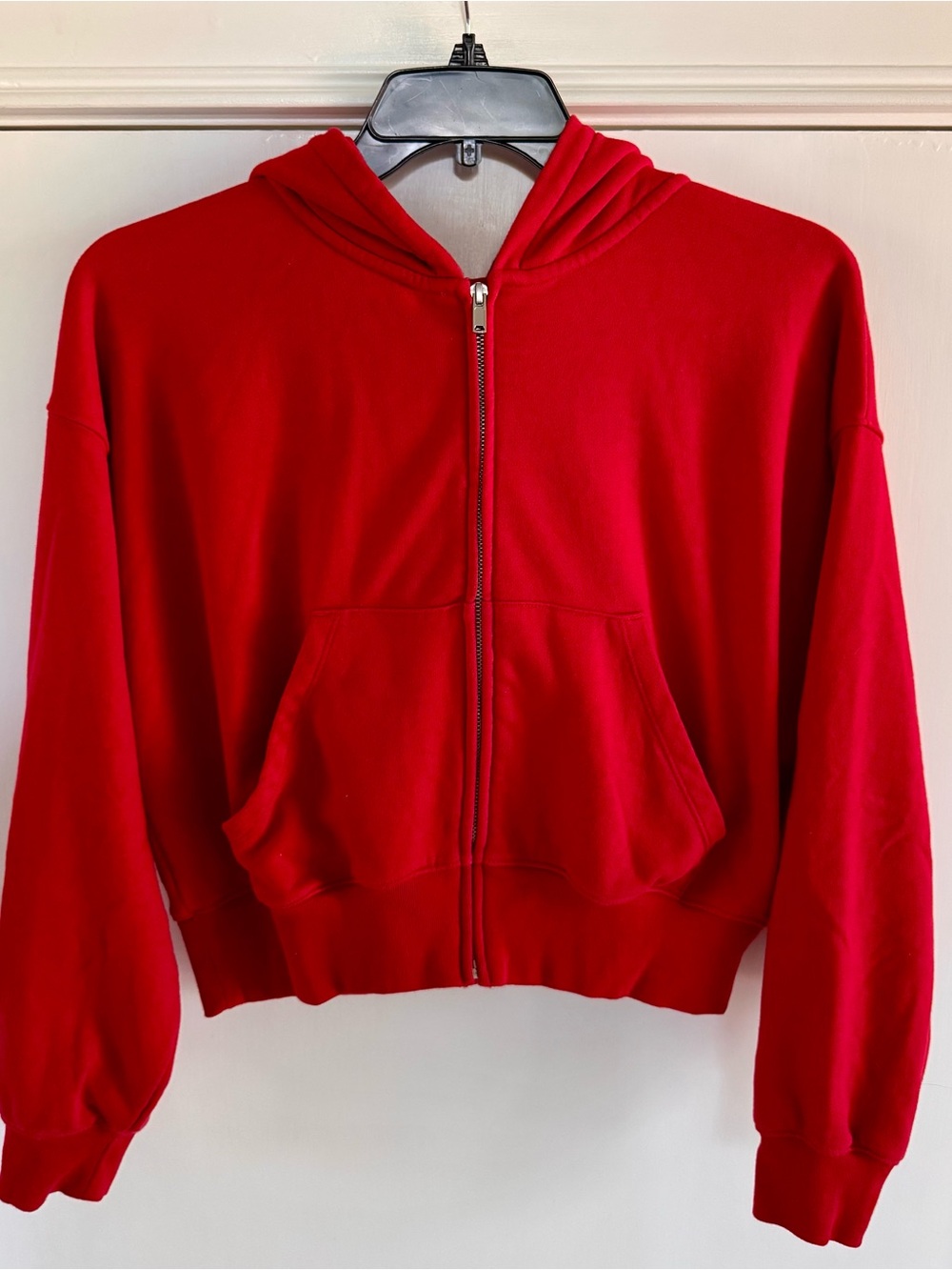 GAP Bright Red Full-Zip Hooded Jacket